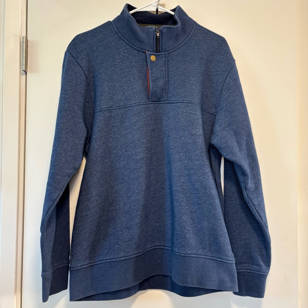 Orvis Signature 1/4-Zip Navy Blue Sweatshirt Pullover Men’s Size Medium (38-40)